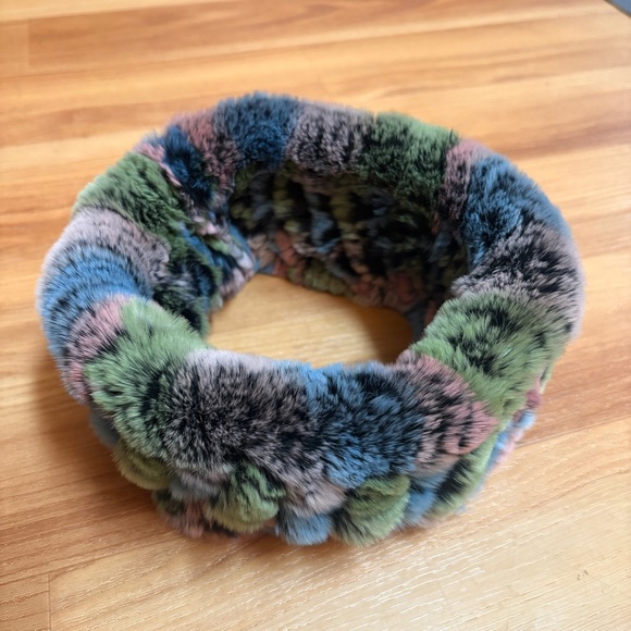 Rex Rabbit Fur Headband/Headscarf - Picture 4 of 5